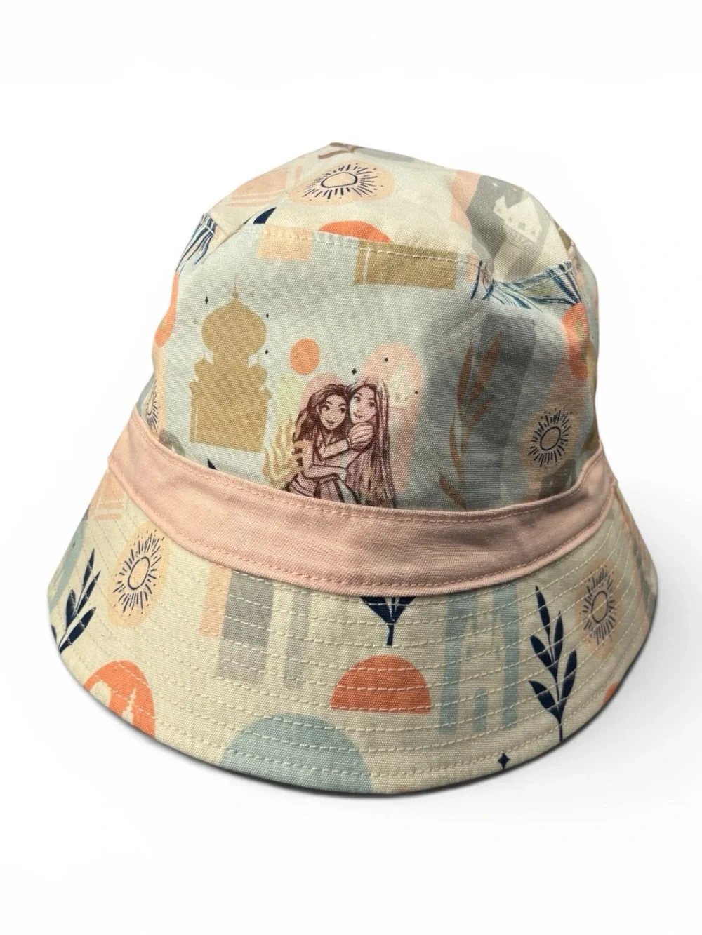 Disney Princesses Disney Parks Pink Orange and Beige Patterned Bucket Hat